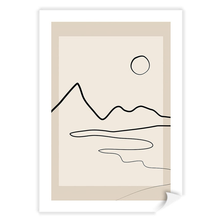 Minimalist Horizon Line Art Print by Elena Ristova A4 (21 x 29.7cm) / Print Only / White Border from our Australian Made Framed Wall Art, Prints & Posters collection by Profile Australia