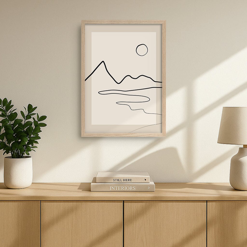 Minimalist Horizon Line Art Print by Elena Ristova from our Australian Made Framed Wall Art, Prints &amp; Posters collection by Profile Australia