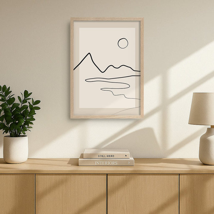 Minimalist Horizon Line Art Print by Elena Ristova from our Australian Made Framed Wall Art, Prints & Posters collection by Profile Australia