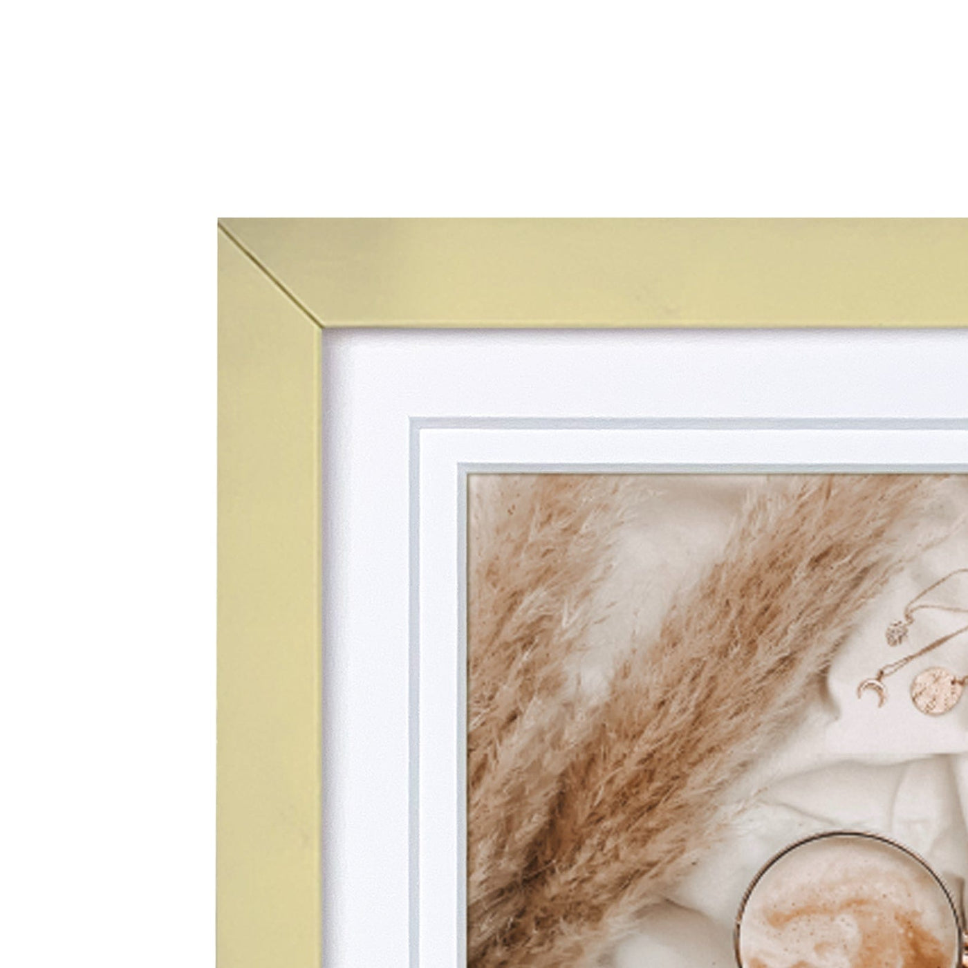 Modern Narrow Champagne Gold Deluxe Picture Frame from our Australian Made Picture Frames collection by Profile Products Australia