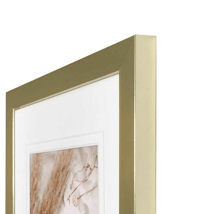 Modern Narrow Champagne Gold Deluxe Picture Frame from our Australian Made Picture Frames collection by Profile Products Australia