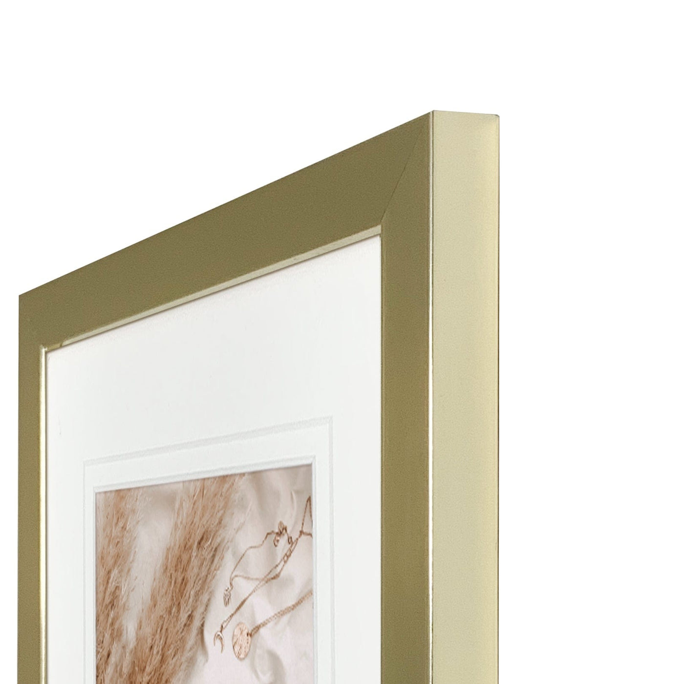 Modern Narrow Champagne Gold Deluxe Picture Frame from our Australian Made Picture Frames collection by Profile Products Australia