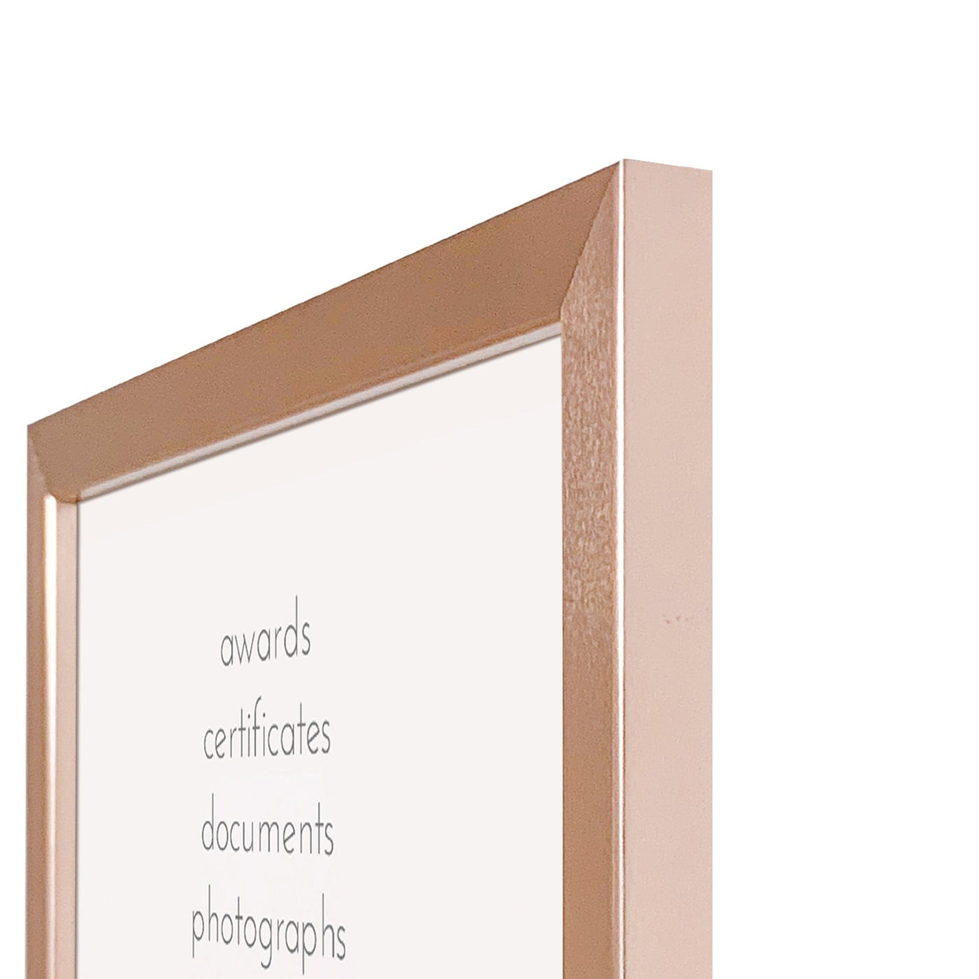 Modern Narrow Rose Gold A4 Photo Frame from our Australian Made A4 Picture Frames collection by Profile Products Australia
