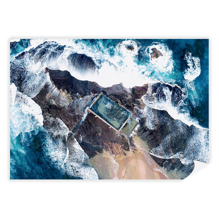 Mona Vale Ocean Pool Wall Art Print A4 (21 x 29.7cm) / Print Only / No Border from our Australian Made Framed Wall Art, Prints & Posters collection by Profile Products (Australia) Pty Ltd