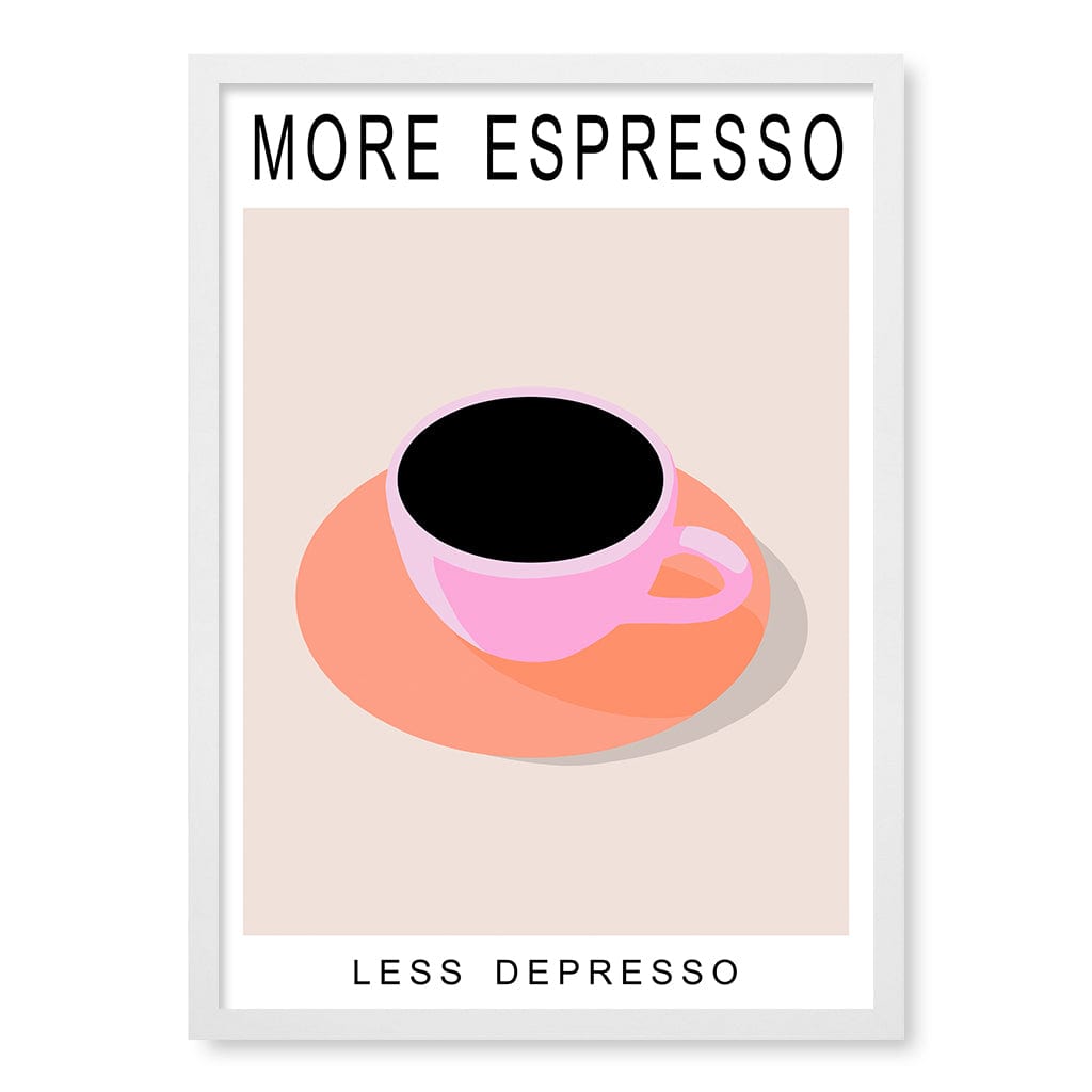 More Espresso Wall Art Print A2 (42 x 59.4cm) / Matte White Frame / No Border from our Australian Made Wall Art collection by Profile Australia
