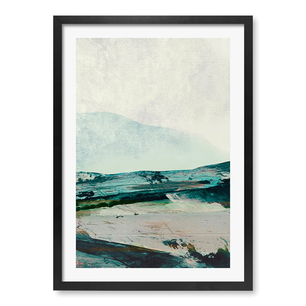 Mountains Abstract Wall Art Print by Dan Hobday A4 (21 x 29.7cm) / Matte Black Frame / White Border from our Australian Made Framed Wall Art, Prints & Posters collection by Profile Products (Australia) Pty Ltd