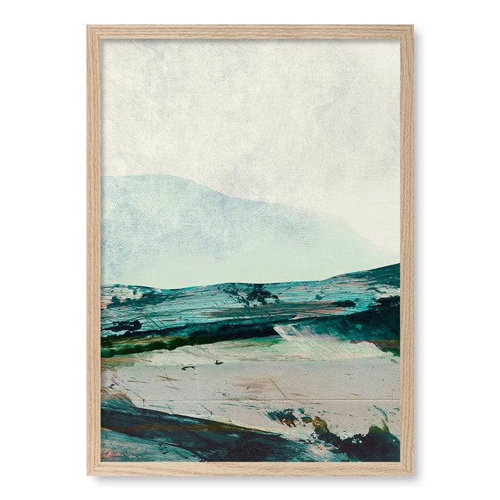 Mountains Abstract Wall Art Print by Dan Hobday A4 (21 x 29.7cm) / Natural Oak Frame / No Border from our Australian Made Framed Wall Art, Prints & Posters collection by Profile Products (Australia) Pty Ltd
