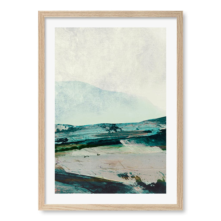 Mountains Abstract Wall Art Print by Dan Hobday A4 (21 x 29.7cm) / Natural Oak Frame / White Border from our Australian Made Framed Wall Art, Prints & Posters collection by Profile Products (Australia) Pty Ltd