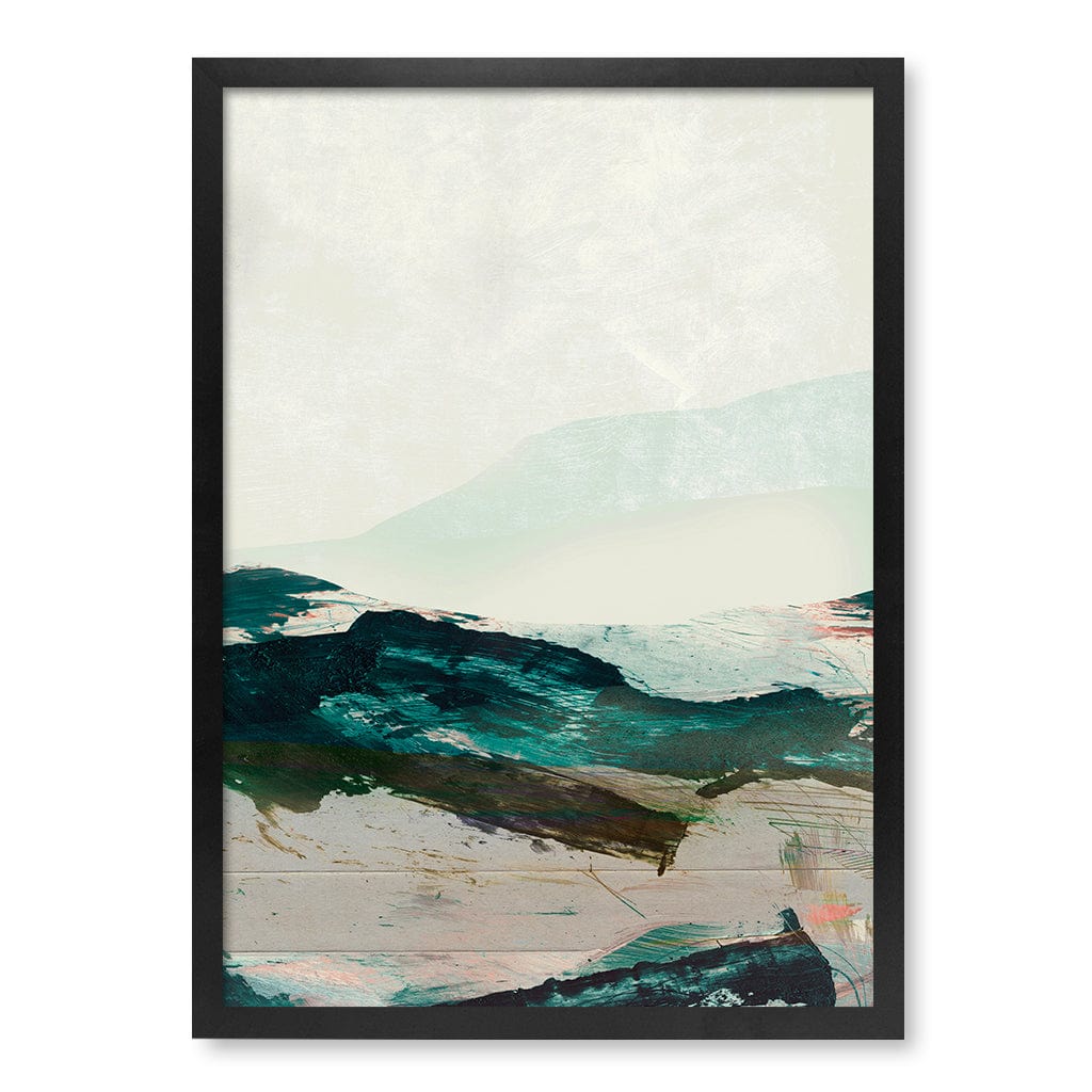 Mountains No2 Abstract Wall Art Print by Dan Hobday A4 (21 x 29.7cm) / Matte Black Frame / No Border from our Australian Made Framed Wall Art, Prints & Posters collection by Profile Products (Australia) Pty Ltd