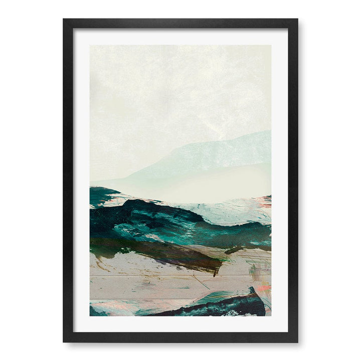 Mountains No2 Abstract Wall Art Print by Dan Hobday A4 (21 x 29.7cm) / Matte Black Frame / White Border from our Australian Made Framed Wall Art, Prints & Posters collection by Profile Products (Australia) Pty Ltd