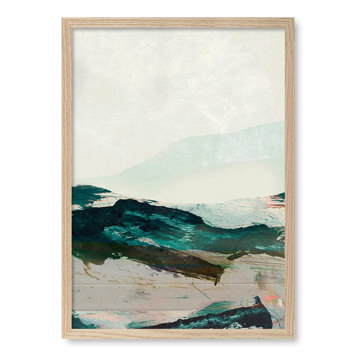 Mountains No2 Abstract Wall Art Print by Dan Hobday A4 (21 x 29.7cm) / Natural Oak Frame / No Border from our Australian Made Framed Wall Art, Prints & Posters collection by Profile Products (Australia) Pty Ltd