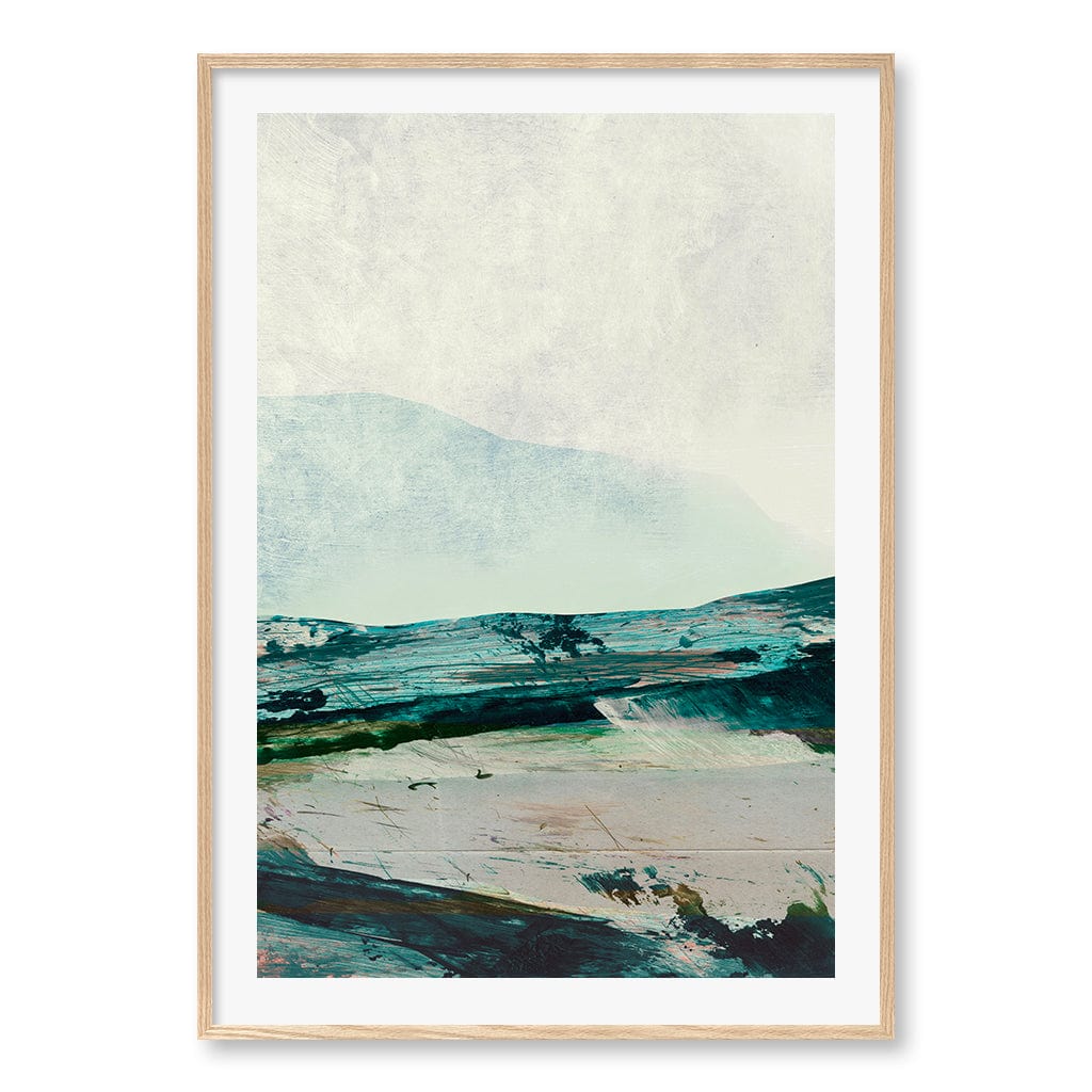 Mountains Wall Art Print A0 (84.1 x 118.9cm) / Natural Oak Frame / White Border from our Australian Made Wall Art collection by Profile Australia