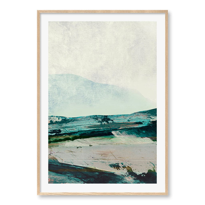 Mountains Wall Art Print A0 (84.1 x 118.9cm) / Natural Oak Frame / White Border from our Australian Made Wall Art collection by Profile Australia