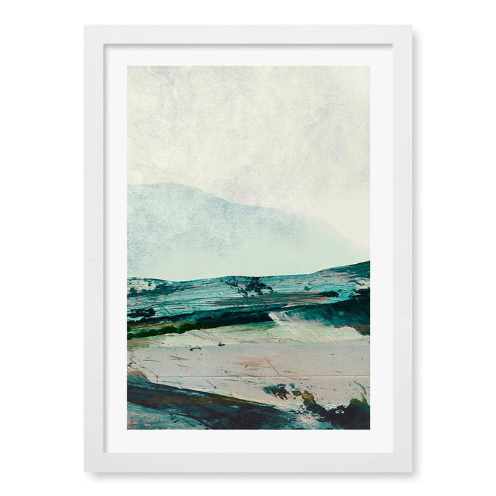 Mountains Wall Art Print A3 (29.7 x 42cm) / Matte White Frame / White Border from our Australian Made Wall Art collection by Profile Australia