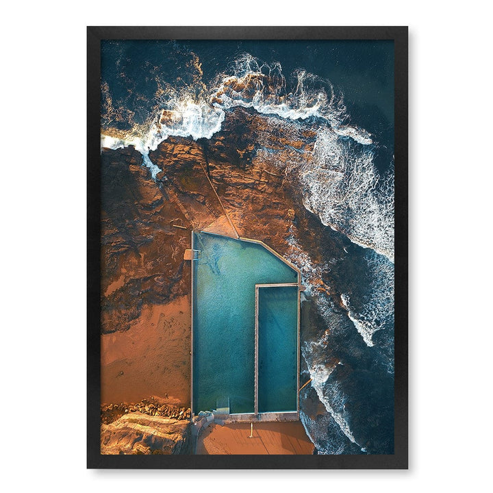 Narrabeen Ocean Pool Wall Art Print A2 (42 x 59.4cm) / Matte Black Frame / No Border from our Australian Made Framed Wall Art, Prints & Posters collection by Profile Products (Australia) Pty Ltd