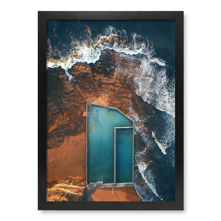 Narrabeen Ocean Pool Wall Art Print A3 (29.7 x 42cm) / Matte Black Frame / No Border from our Australian Made Framed Wall Art, Prints & Posters collection by Profile Products (Australia) Pty Ltd