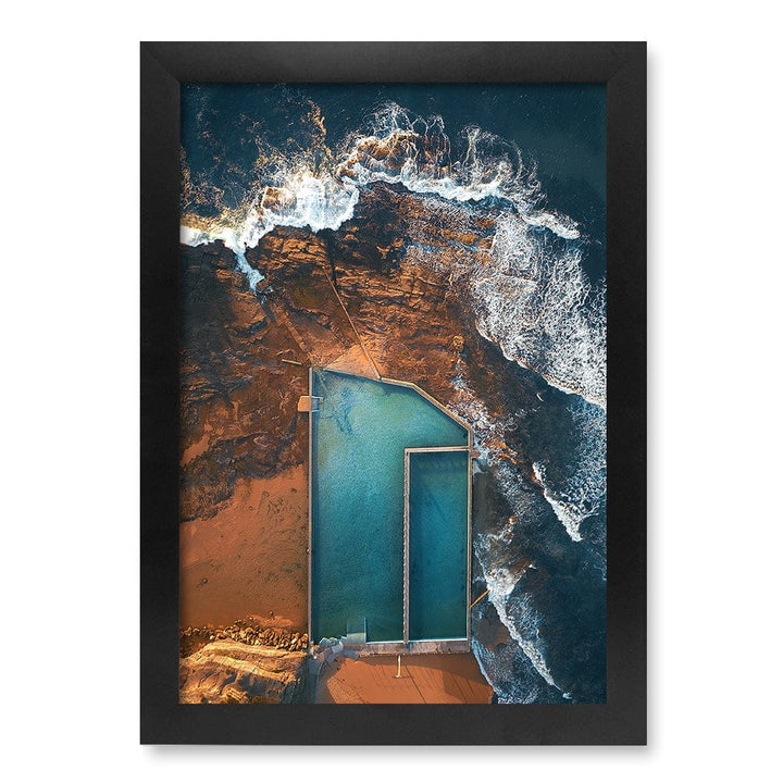 Narrabeen Ocean Pool Wall Art Print A4 (21 x 29.7cm) / Matte Black Frame / No Border from our Australian Made Framed Wall Art, Prints & Posters collection by Profile Products (Australia) Pty Ltd