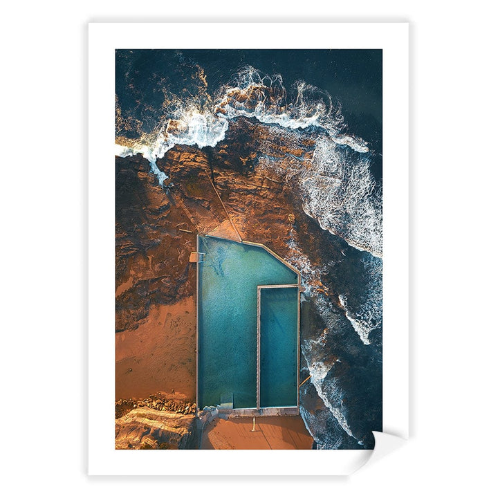Narrabeen Ocean Pool Wall Art Print A4 (21 x 29.7cm) / Print Only / White Border from our Australian Made Framed Wall Art, Prints & Posters collection by Profile Products (Australia) Pty Ltd