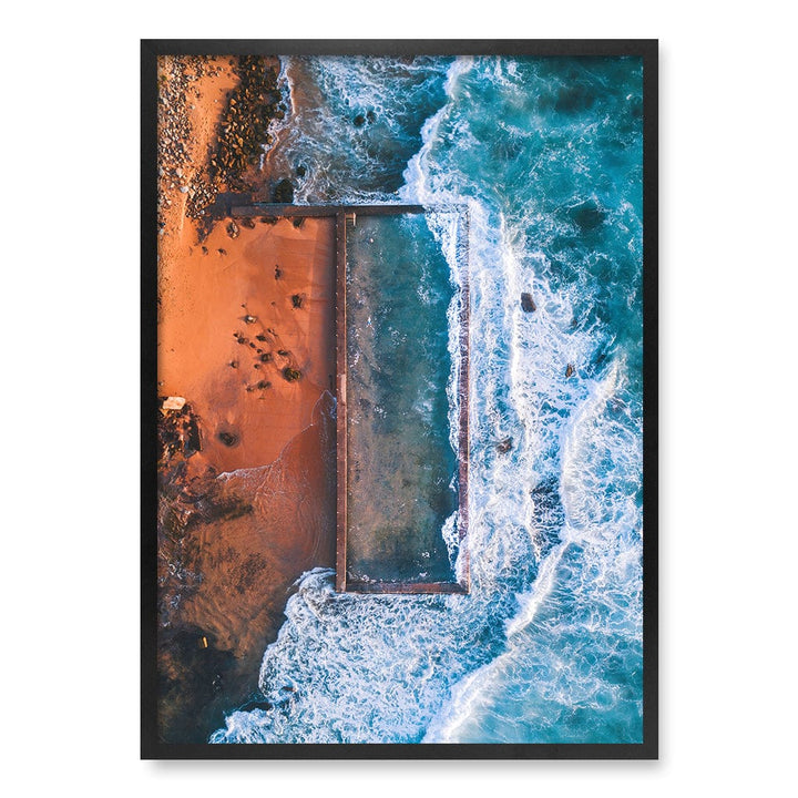 Newport Ocean Pool Wall Art Print A1 (59.4 x 84.1cm) / Matte Black Frame / No Border from our Australian Made Framed Wall Art, Prints & Posters collection by Profile Products (Australia) Pty Ltd