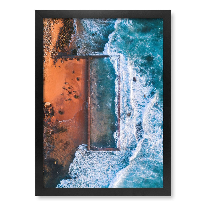 Newport Ocean Pool Wall Art Print A3 (29.7 x 42cm) / Matte Black Frame / No Border from our Australian Made Framed Wall Art, Prints & Posters collection by Profile Products (Australia) Pty Ltd