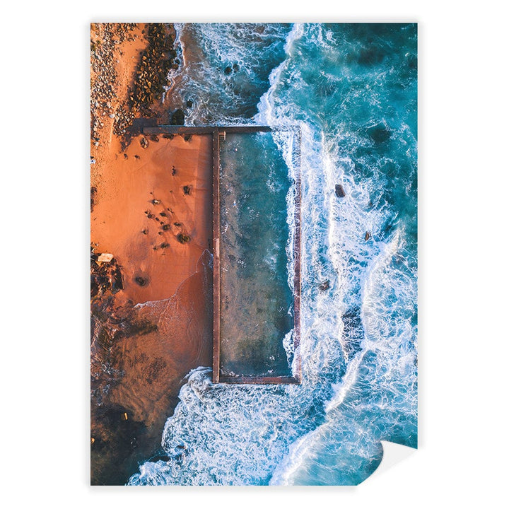 Newport Ocean Pool Wall Art Print A4 (21 x 29.7cm) / Print Only / No Border from our Australian Made Framed Wall Art, Prints & Posters collection by Profile Products (Australia) Pty Ltd