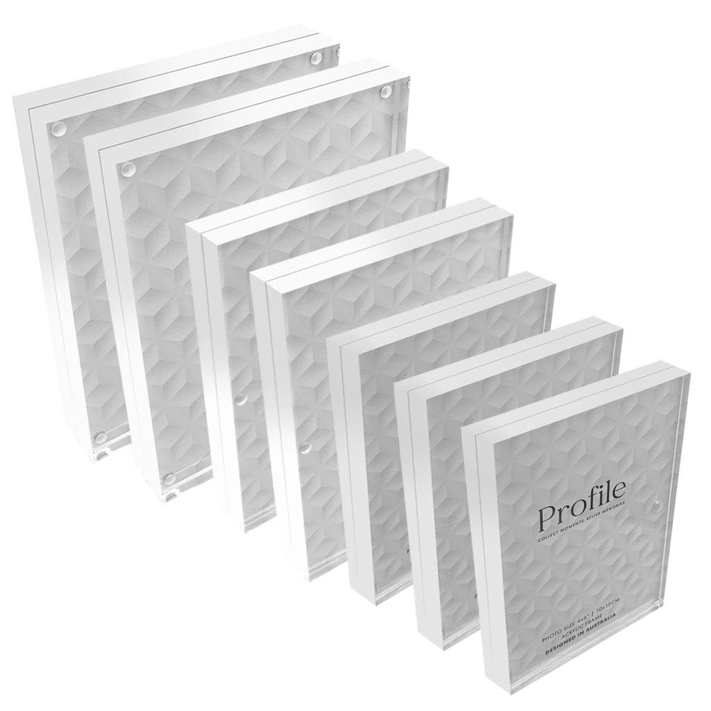 Newtown Acrylic Photo Display Frame Set - Pack of 7 from our Acrylic Display Frames collection by Profile Products Australia