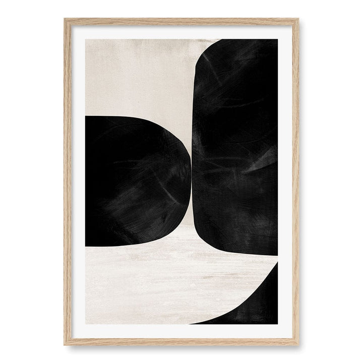 Night No2 Wall Art Print A1 (59.4 x 84.1cm) / Natural Oak Frame / White Border from our Australian Made Wall Art collection by Profile Australia
