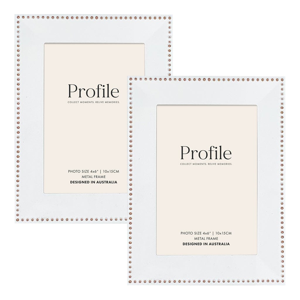 Noble White Metal Frame Value Pack 4x6 (2 pack bundle) from our Metal Photo Frames collection by Profile Products (Australia) Pty Ltd