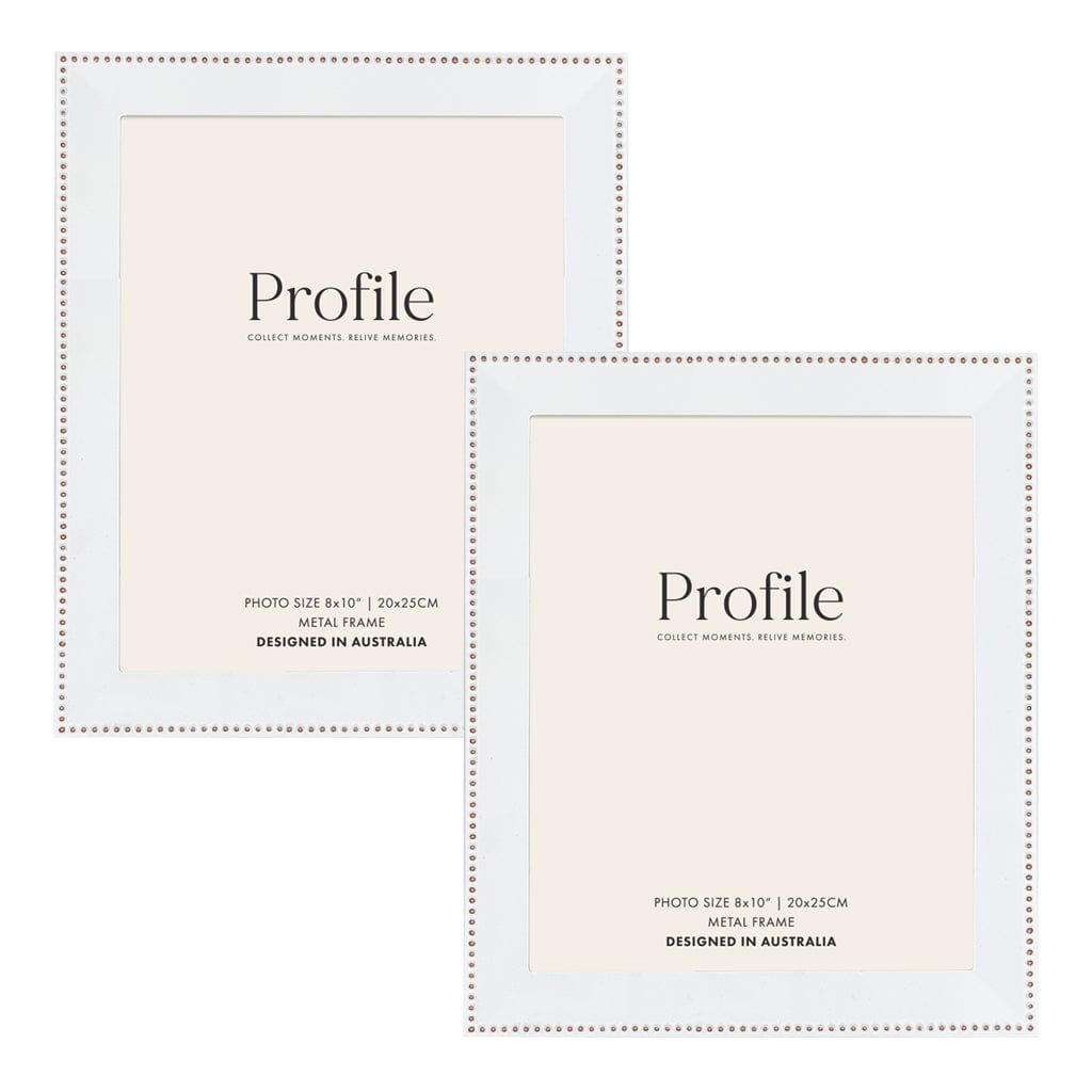 Noble White Metal Frame Value Pack 8x10 (2 pack bundle) from our Metal Photo Frames collection by Profile Products (Australia) Pty Ltd