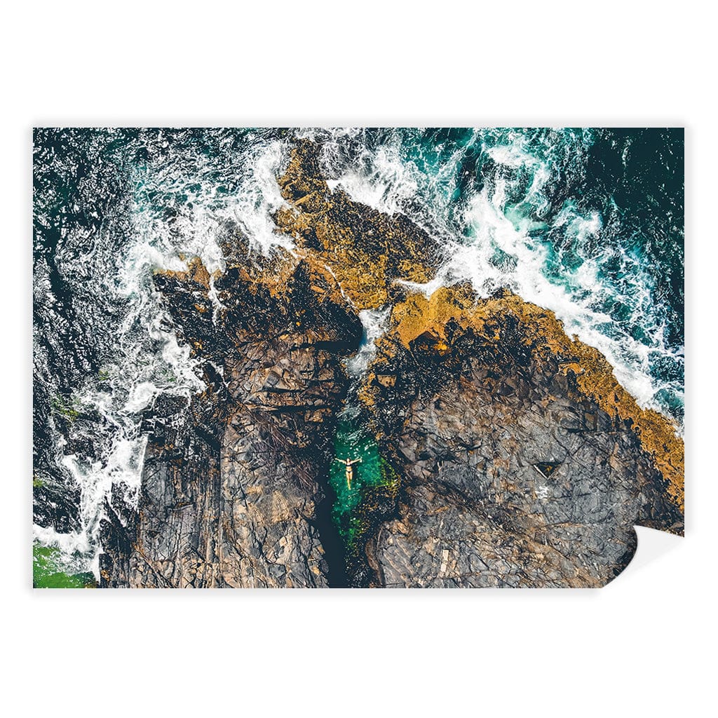 Noosa Rock Pool Wall Art Print A4 (21 x 29.7cm) / Print Only / No Border from our Australian Made Framed Wall Art, Prints & Posters collection by Profile Products (Australia) Pty Ltd