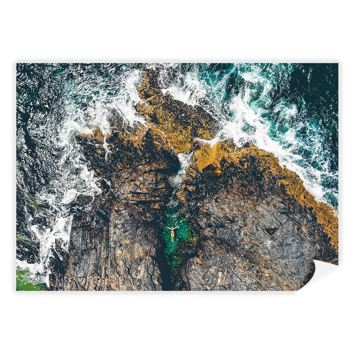 Noosa Rock Pool Wall Art Print A4 (21 x 29.7cm) / Print Only / No Border from our Australian Made Framed Wall Art, Prints & Posters collection by Profile Products (Australia) Pty Ltd