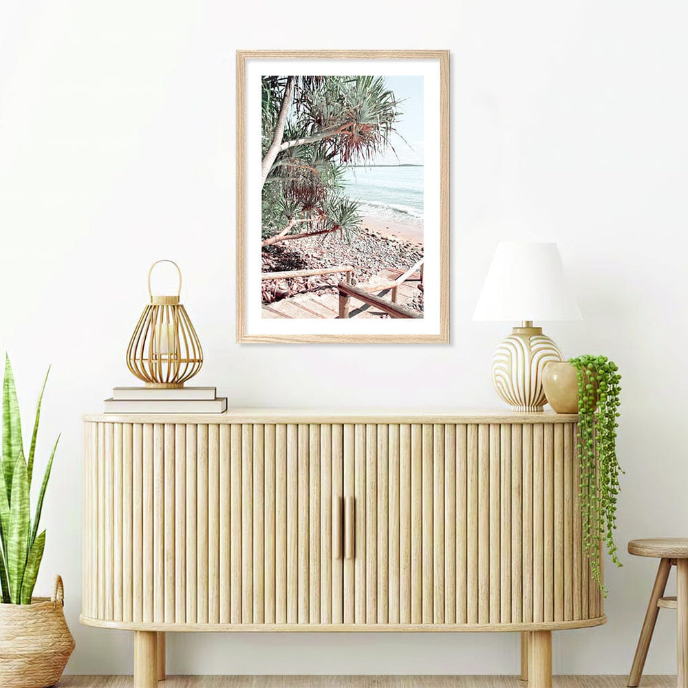Noosaville Beach Stairs Wall Art Print from our Australian Made Framed Wall Art, Prints & Posters collection by Profile Products (Australia) Pty Ltd