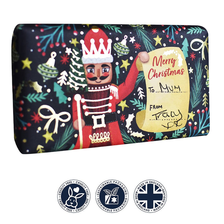 Nutcracker Christmas Soap Bar from our Luxury Bar Soap collection by The English Soap Company