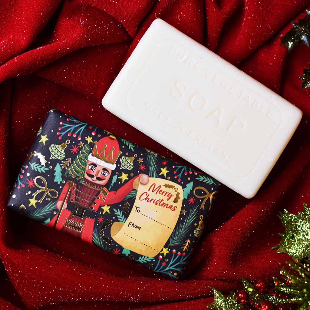 Nutcracker Christmas Soap Bar from our Luxury Bar Soap collection by The English Soap Company