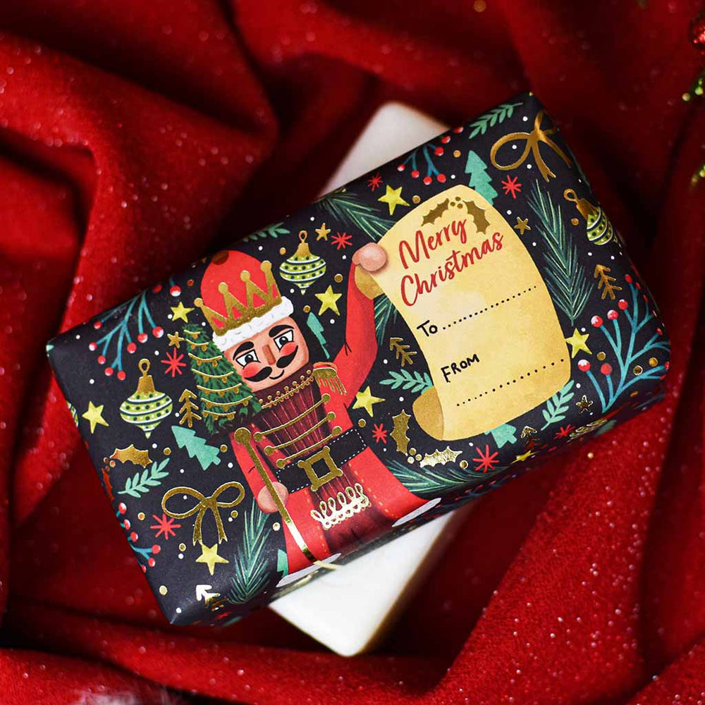 Nutcracker Christmas Soap Bar from our Luxury Bar Soap collection by The English Soap Company