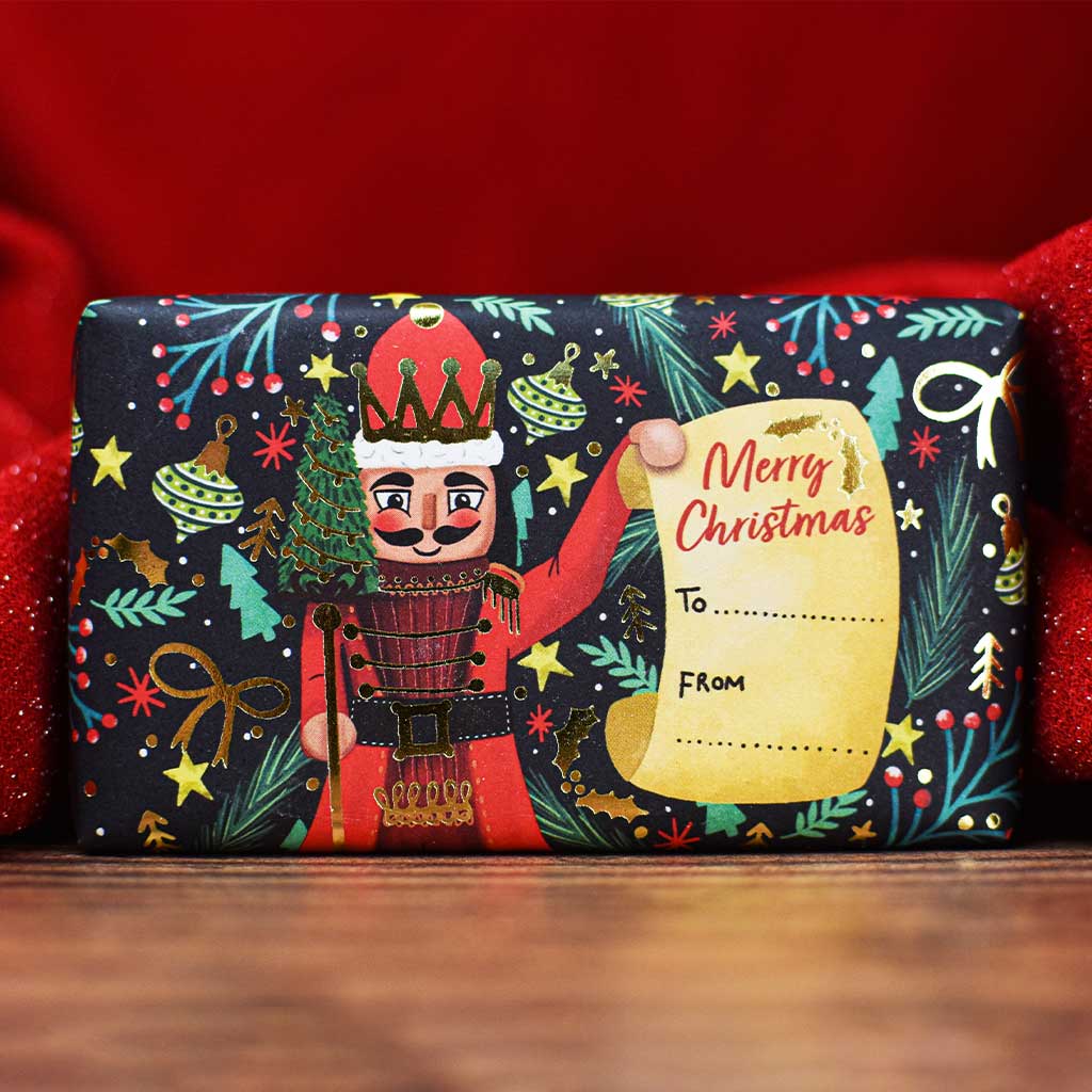 Nutcracker Christmas Soap Bar from our Luxury Bar Soap collection by The English Soap Company