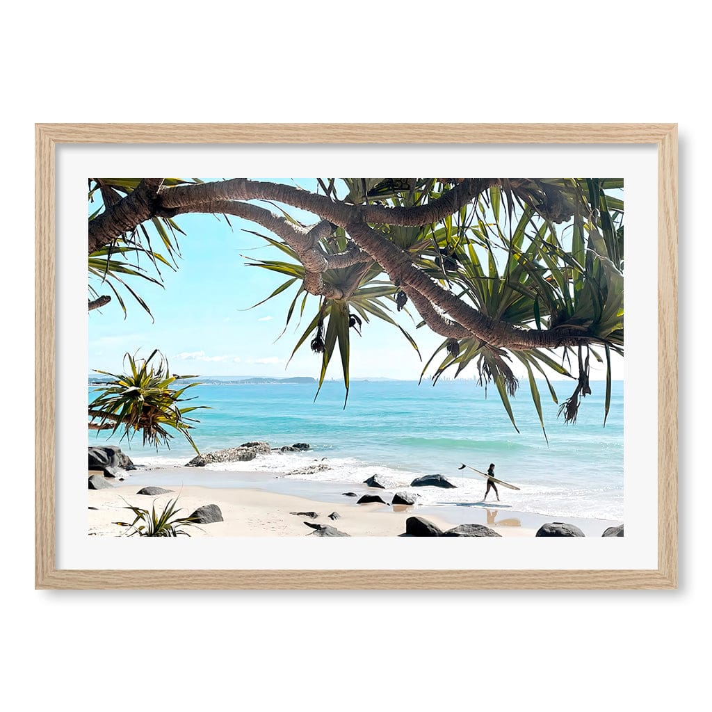 Ocean View Wall Art Print A2 (42 x 59.4cm) / Natural Oak Frame / White Border from our Australian Made Framed Wall Art, Prints & Posters collection by Profile Products (Australia) Pty Ltd