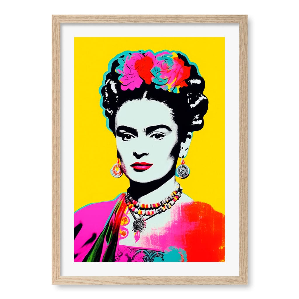 Oh Frids No 2 Wall Art Print A2 (42 x 59.4cm) / Natural Oak Frame / White Border from our Australian Made Wall Art collection by Profile Australia