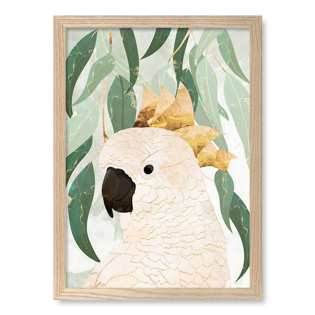 Opera House Cockatoo Wall Art Print A3 (29.7 x 42cm) / Natural Oak Frame / No Border from our Australian Made Framed Wall Art, Prints & Posters collection by Profile Products (Australia) Pty Ltd