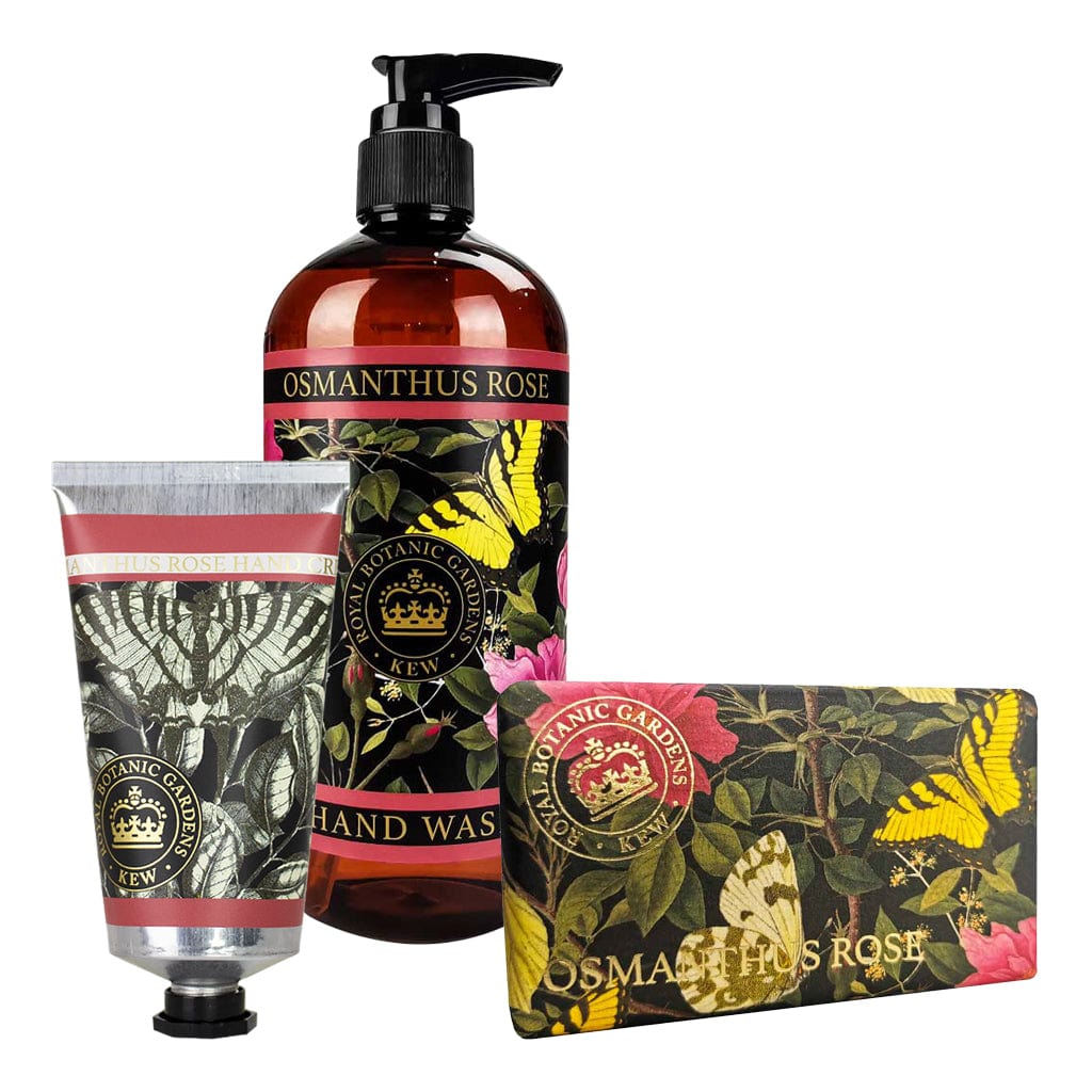 Osmanthus Rose Hand Cream, Soap & Wash Bundle - Royal Kew Gardens from our Body & Bath collection by The English Soap Company