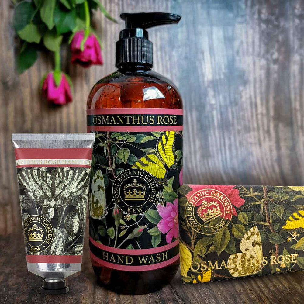 Osmanthus Rose Hand Cream, Soap & Wash Bundle - Royal Kew Gardens from our Body & Bath collection by The English Soap Company