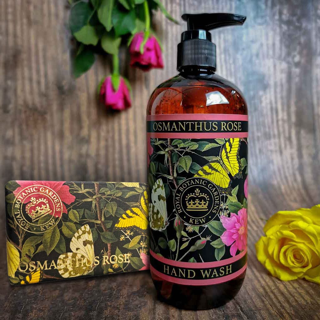 Osmanthus Rose Hand Wash & Soap Bar Bundle - Royal Kew Gardens from our Body & Bath collection by The English Soap Company