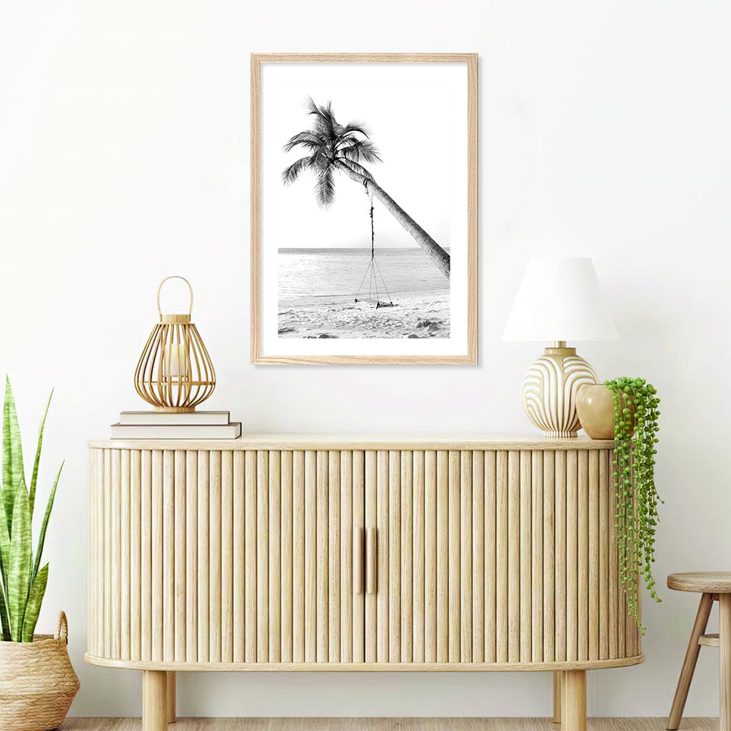 Palm Dream Swing B&W Wall Art Print from our Australian Made Framed Wall Art, Prints & Posters collection by Profile Products (Australia) Pty Ltd