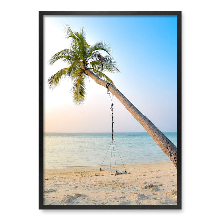 Palm Dream Swing Wall Art Print A1 (59.4 x 84.1cm) / Matte Black Frame / No Border from our Australian Made Framed Wall Art, Prints & Posters collection by Profile Products (Australia) Pty Ltd