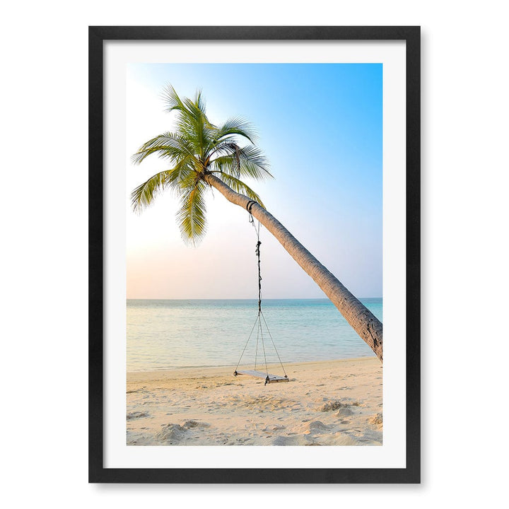 Palm Dream Swing Wall Art Print A2 (42 x 59.4cm) / Matte Black Frame / White Border from our Australian Made Framed Wall Art, Prints & Posters collection by Profile Products (Australia) Pty Ltd