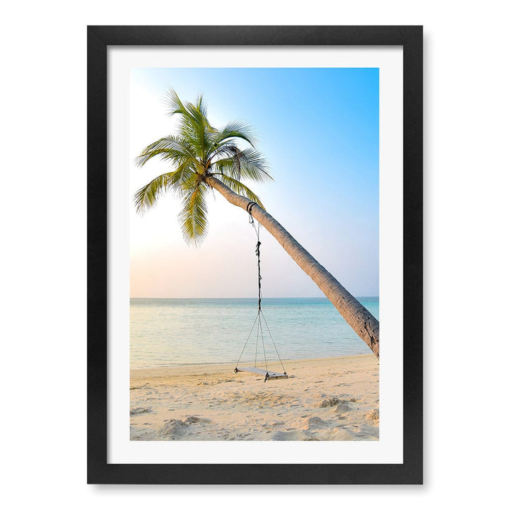 Palm Dream Swing Wall Art Print A3 (29.7 x 42cm) / Matte Black Frame / White Border from our Australian Made Framed Wall Art, Prints & Posters collection by Profile Products (Australia) Pty Ltd