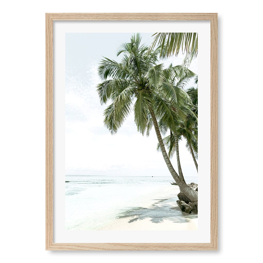 Palm Island Dreams Wall Art Print A2 (42 x 59.4cm) / Natural Oak Frame / White Border from our Australian Made Framed Wall Art, Prints & Posters collection by Profile Products (Australia) Pty Ltd