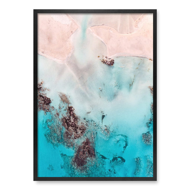 Pastel Pink Sands Wall Art Print A1 (59.4 x 84.1cm) / Matte Black Frame / No Border from our Australian Made Framed Wall Art, Prints & Posters collection by Profile Products (Australia) Pty Ltd