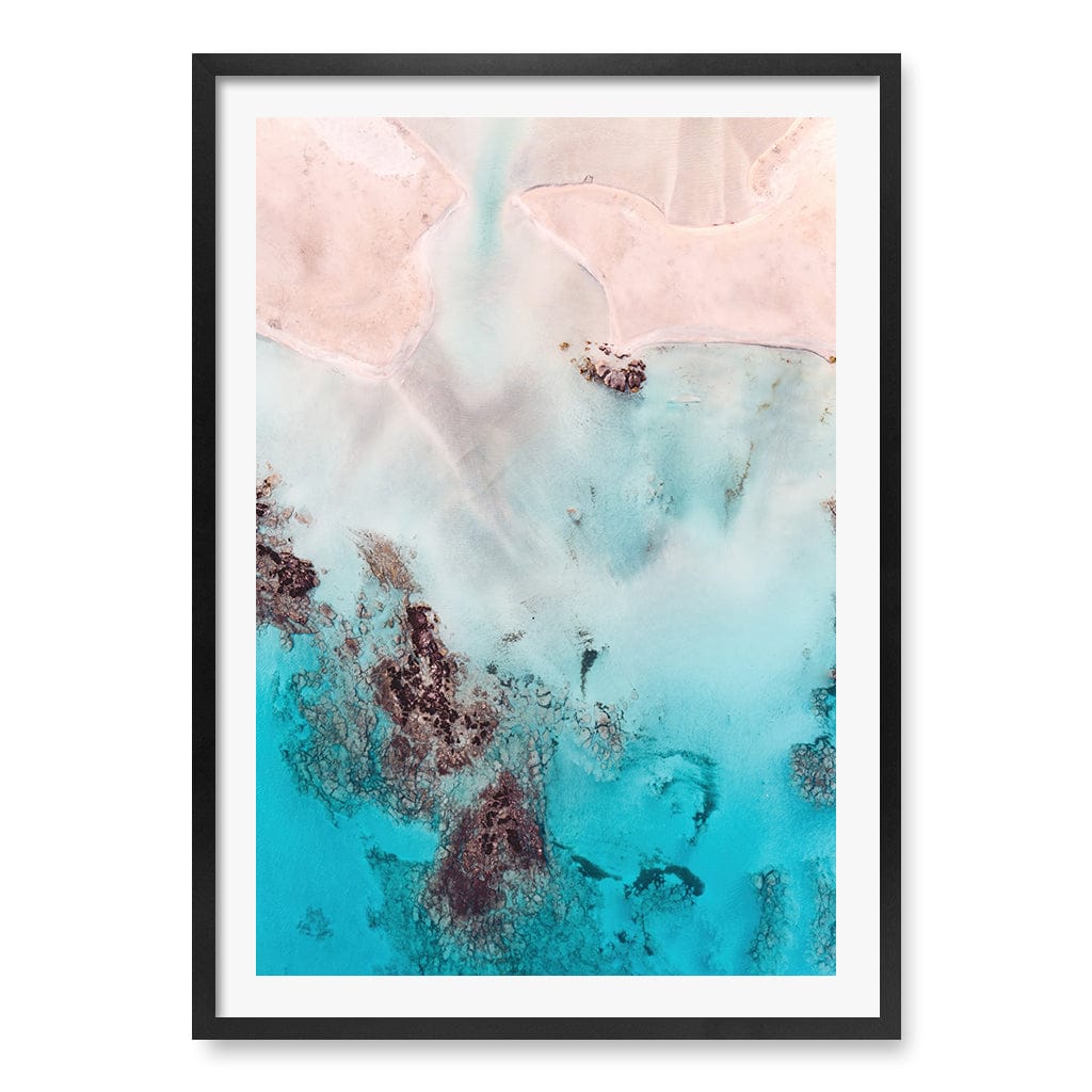 Pastel Pink Sands Wall Art Print A1 (59.4 x 84.1cm) / Matte Black Frame / White Border from our Australian Made Framed Wall Art, Prints & Posters collection by Profile Products (Australia) Pty Ltd
