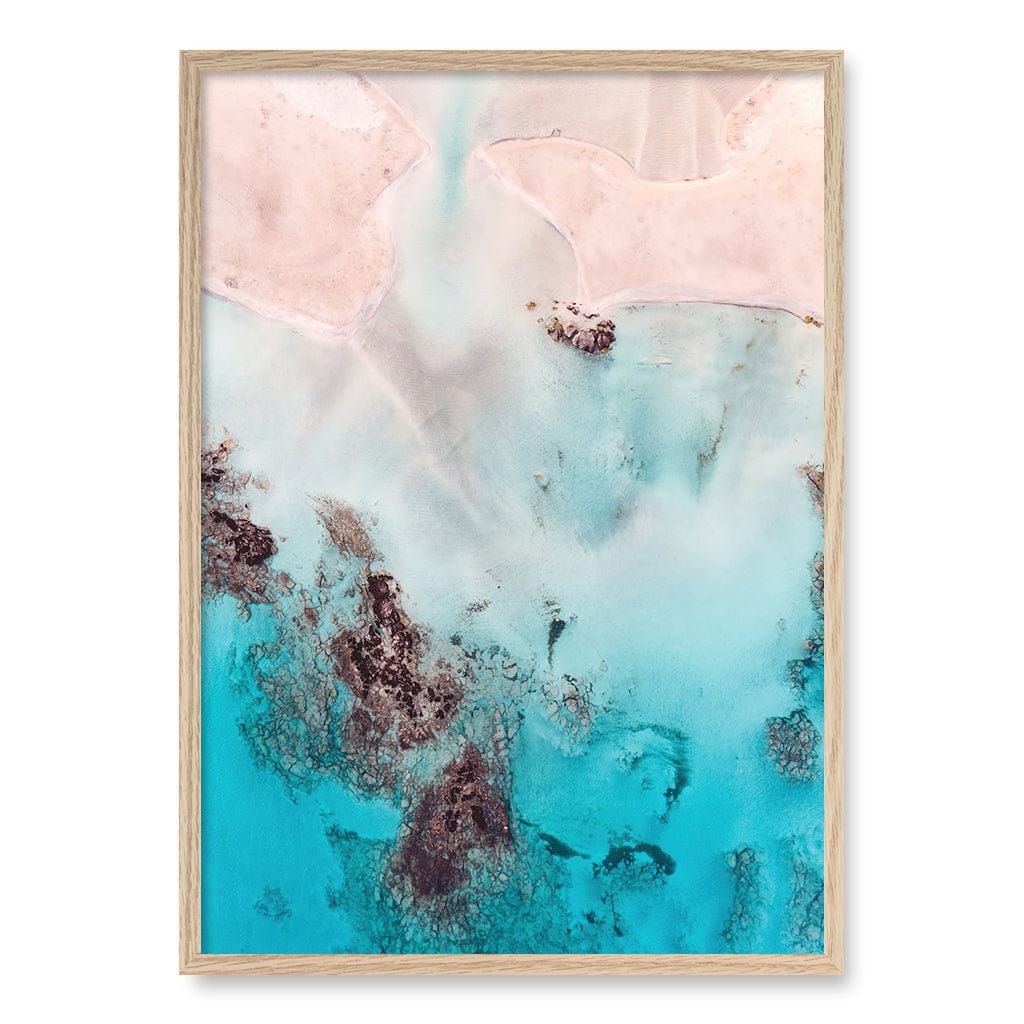 Pastel Pink Sands Wall Art Print A1 (59.4 x 84.1cm) / Natural Oak Frame / No Border from our Australian Made Framed Wall Art, Prints & Posters collection by Profile Products (Australia) Pty Ltd